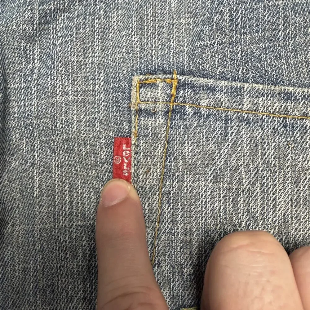 Vintage Levis Engineered Jeans Mens Blue Twisted Buckle Back One Fits 32x26.5